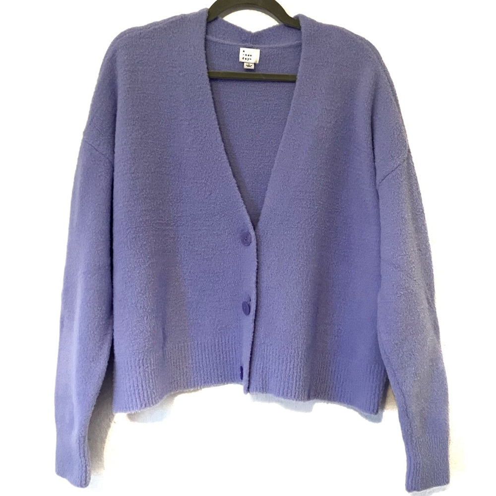 a new day Lilac Purple Cardigan Size Large NWOT